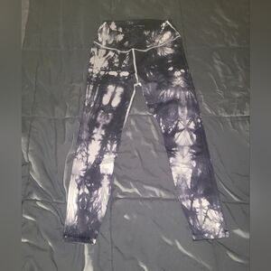Good American Black White Tie Dye Seamless High Rise Leggings Sz 3/4 XL